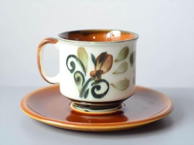メキシコ　アンティーク　陶器　ティーカップ　レア　ヴィンテージ Wedgwood ウェッジウッド チャーンウッド ティーカップ ソーサー