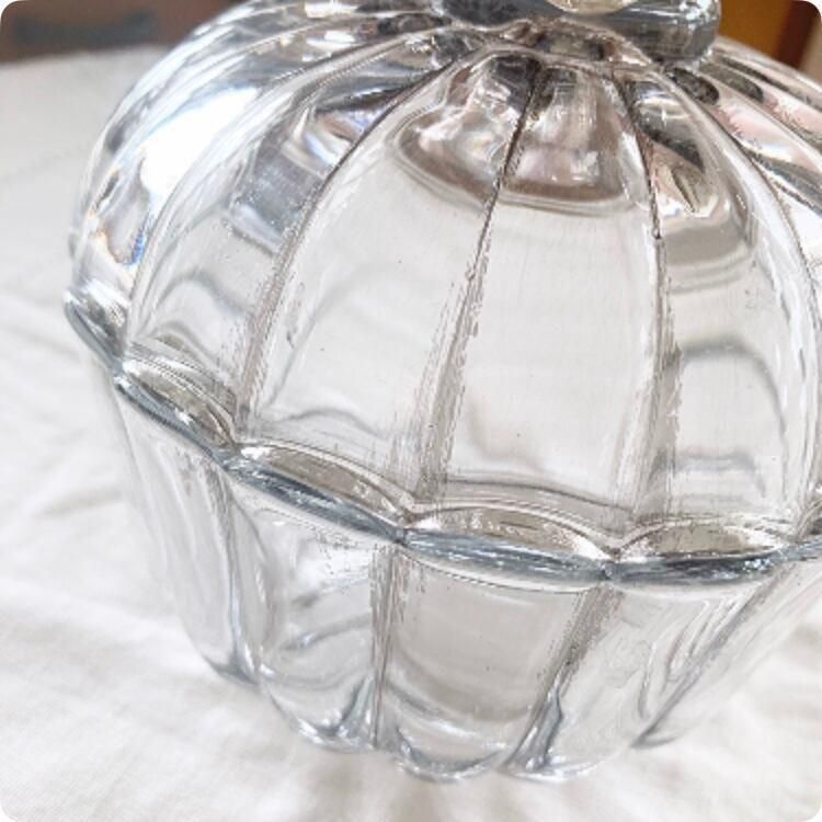 フランス ヴィンテージ キャンディポット ガラス製