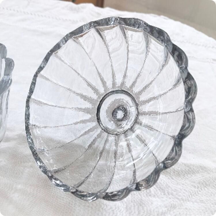 フランス ヴィンテージ キャンディポット ガラス製