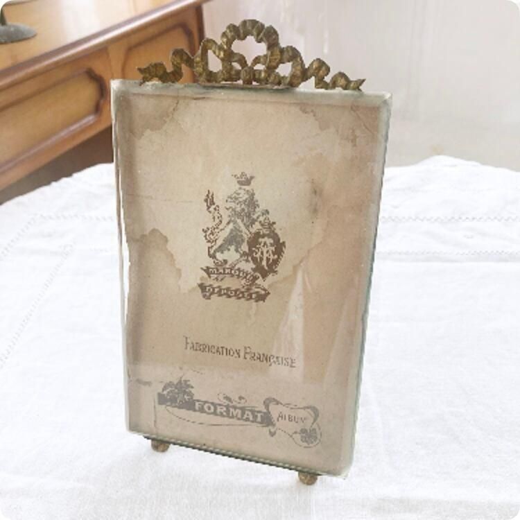 フランス アンティーク 真鍮装飾 フォトフレーム 20cm