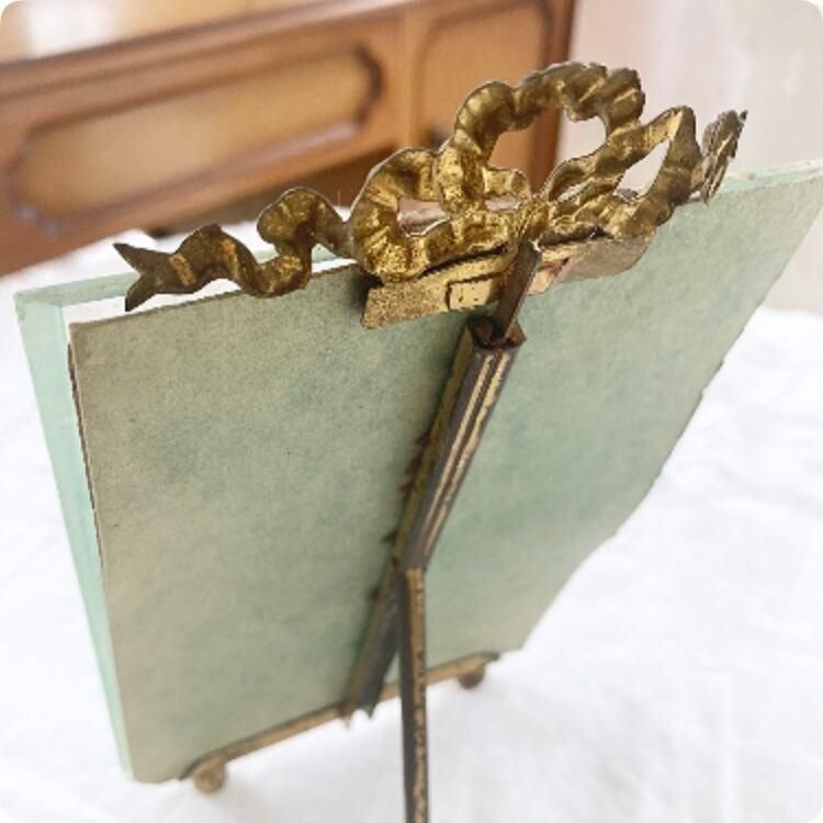 フランス アンティーク 真鍮装飾 フォトフレーム 20cm