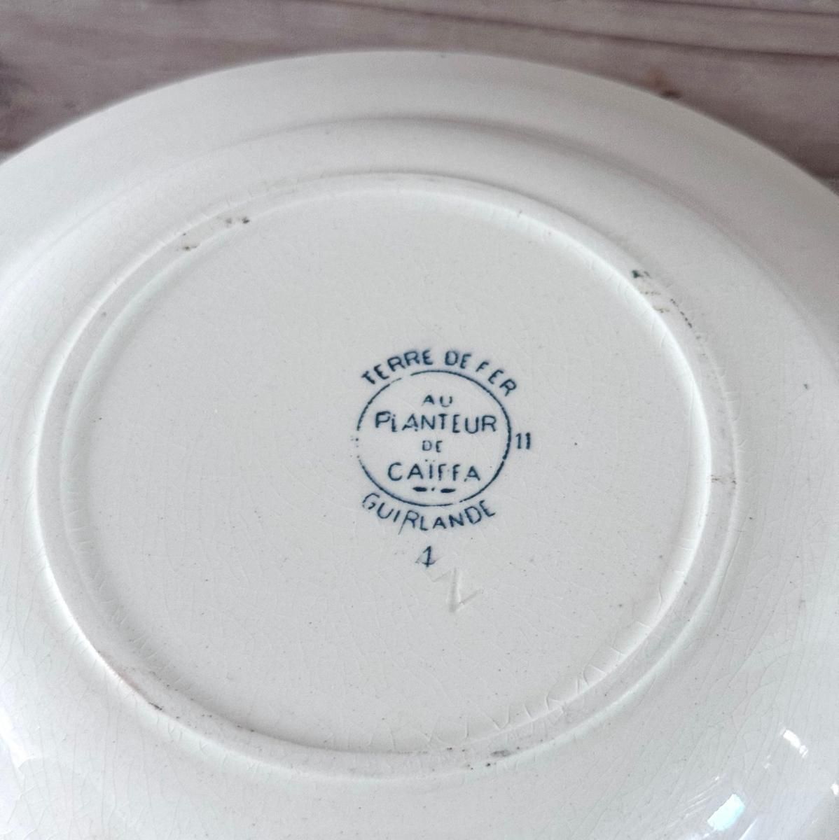 フランスアンティーク　ソーシエール　TERRE DE FER テールドフェール アンティーク テール・ド・フェール スーププレート