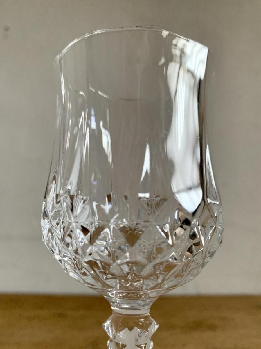 フランス アンティーク クリスタル ワイングラス