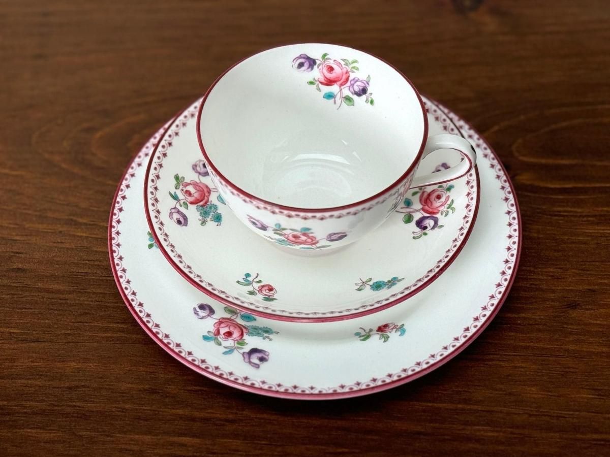 オールド パイレックス　カップ&ソーサートリオ　ENGLAND テンポ オールド パイレックス カップ&ソーサートリオ ENGLAND テンポ