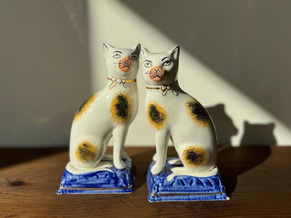 ヴィクトリアン　victorian　大きい　カード　イーゼル　猫　アンティーク風 C.1880s 