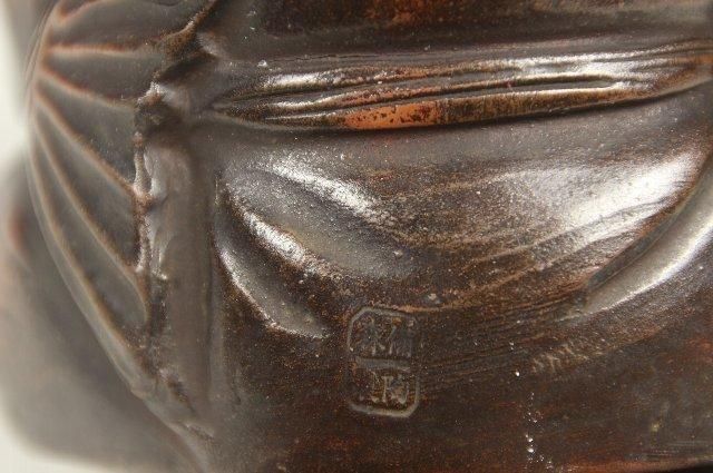 アンティーク 備前焼 えびす大黒 明治時代 鯛と大根付き