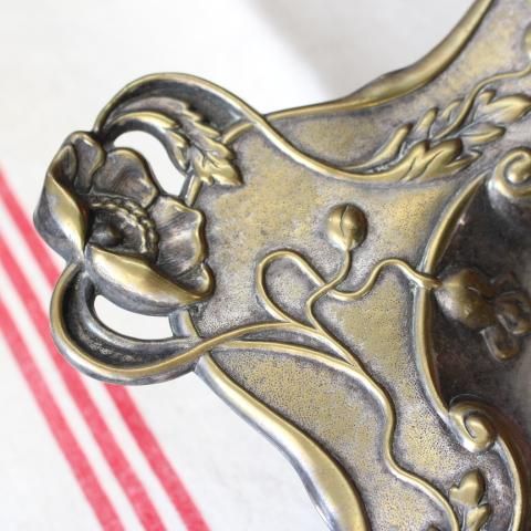 アールヌーボー 真鍮プレート フランスアンティーク