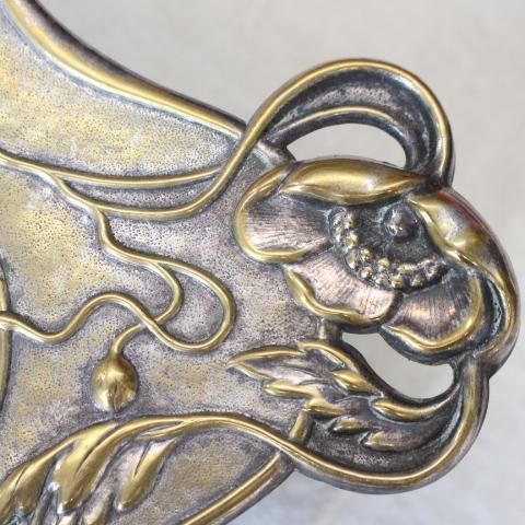 フランス製 アールヌーヴォーの真鍮製 トレイ希少美品