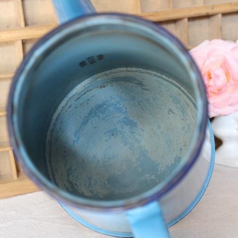 フランス ヴィンテージ ブルーホーローコーヒーポット