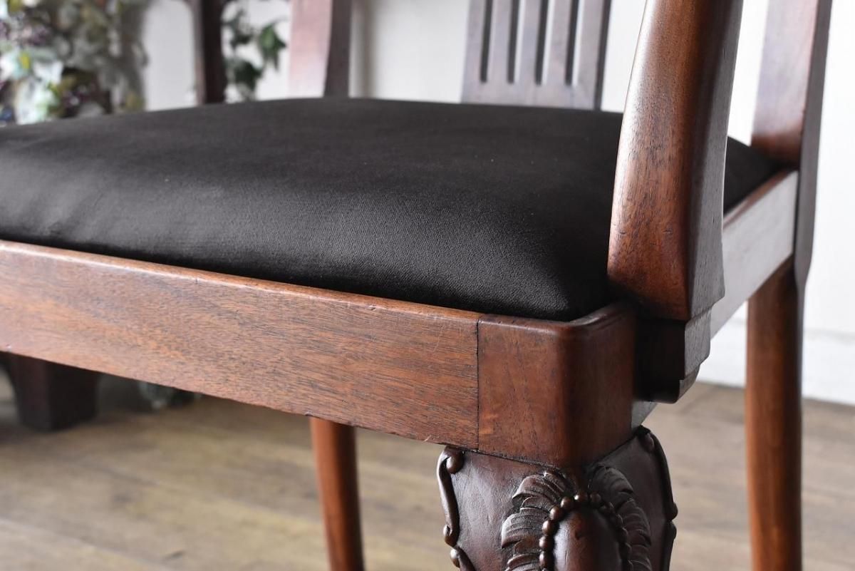 アンティーク ウォールナット アームチェア 英国製