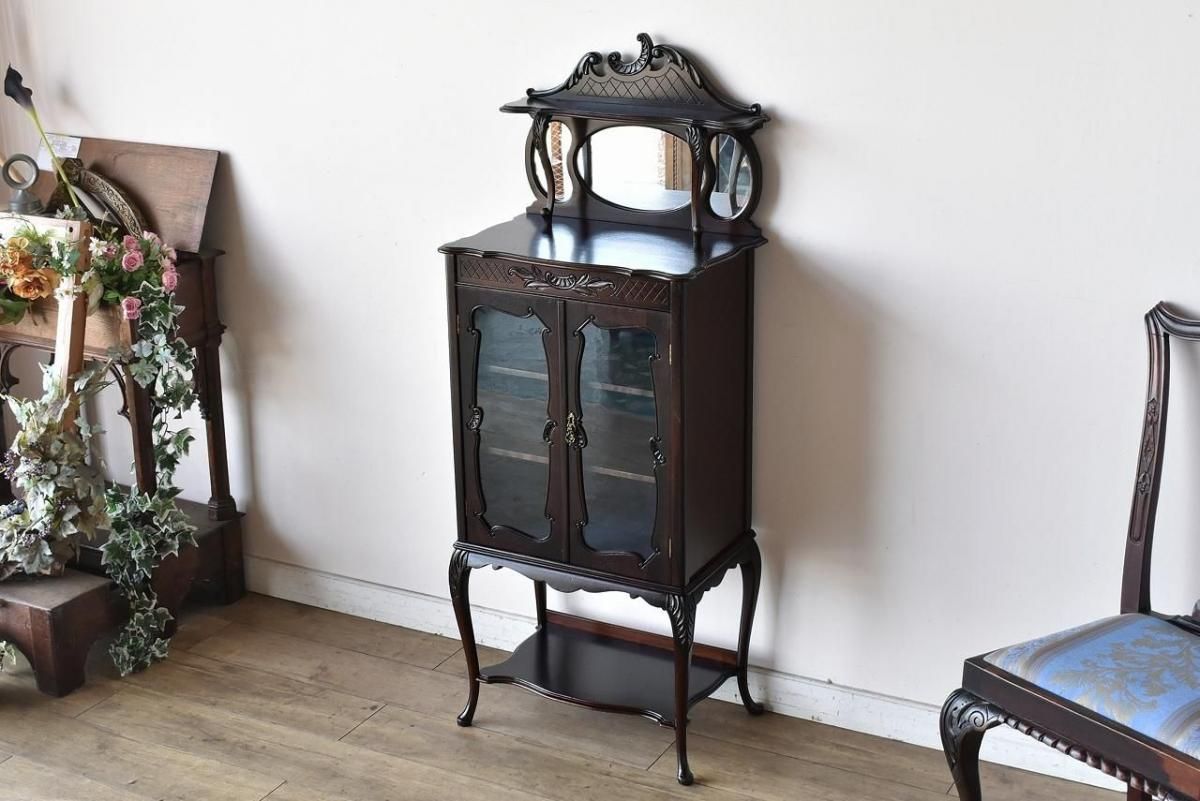 アンティーク ヴィクトリアンスタイル マホガニーキャビネット