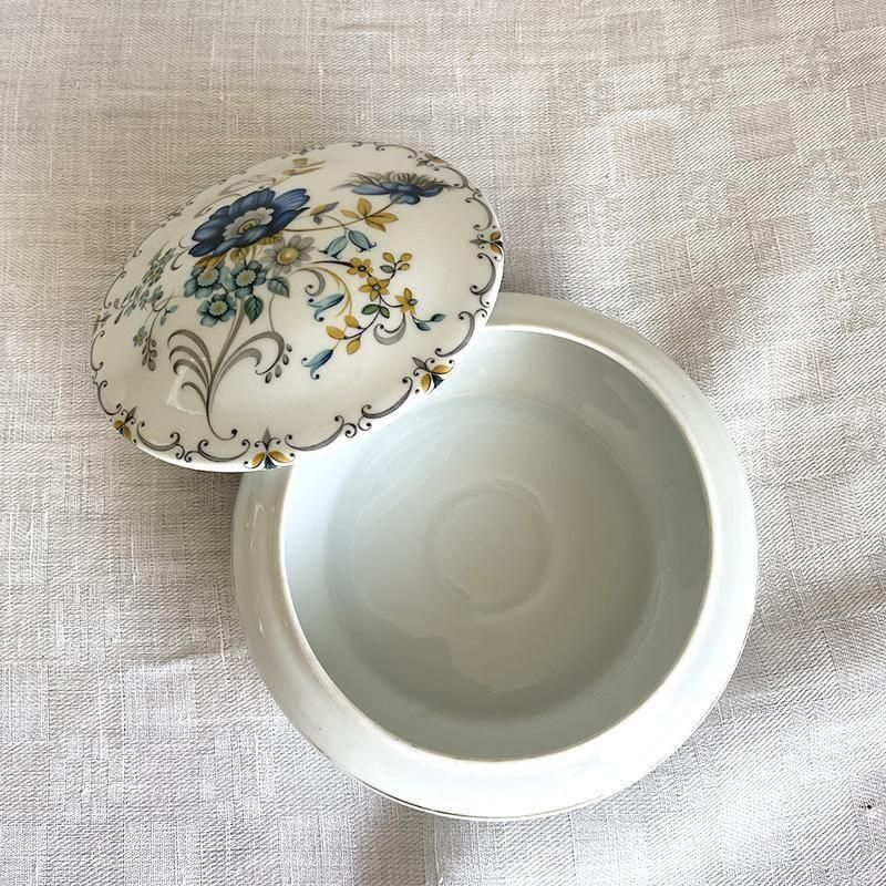 リモージュ焼　美しい濃紺と金彩の鉢　花入れ　花器 リモージュ焼 美しい濃紺と金彩の鉢 花入れ 花器 リモージュ焼