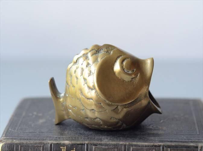 フランス ブロカント 真鍮の魚 オブジェ ヴィンテージインテリア