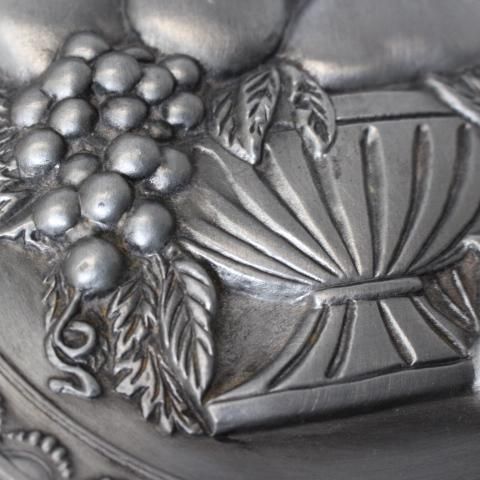 フランス アンティーク ピューター コンポート皿