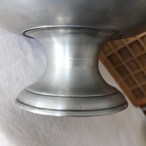 フランス アンティーク ピューター コンポート皿