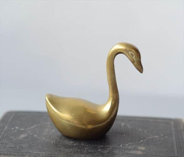 真鍮 白鳥 オブジェ フランス ヴィンテージ インテリア