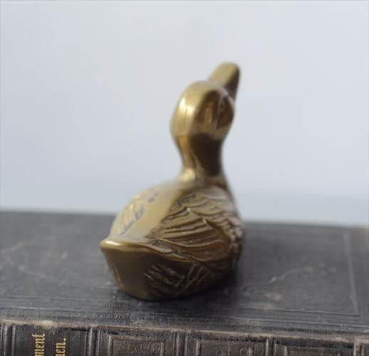 真鍮 カモ オブジェ フランス ヴィンテージ インテリア