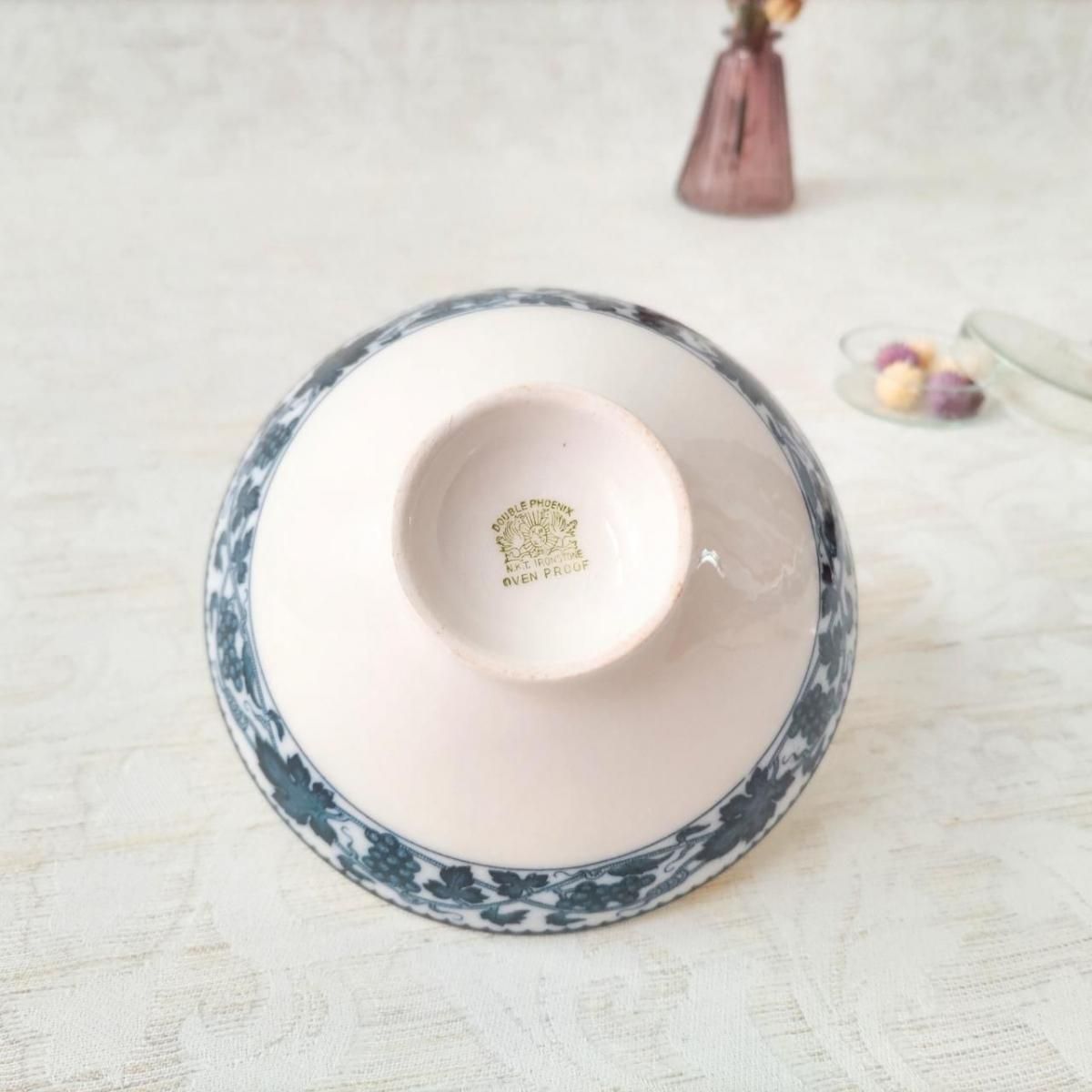 ダブルフェニックス　ウィロー　茶碗蒸し椀5個　ニッコー美品 ダブルフェニックス ウィロー 茶碗蒸し椀5個 ニッコー美品