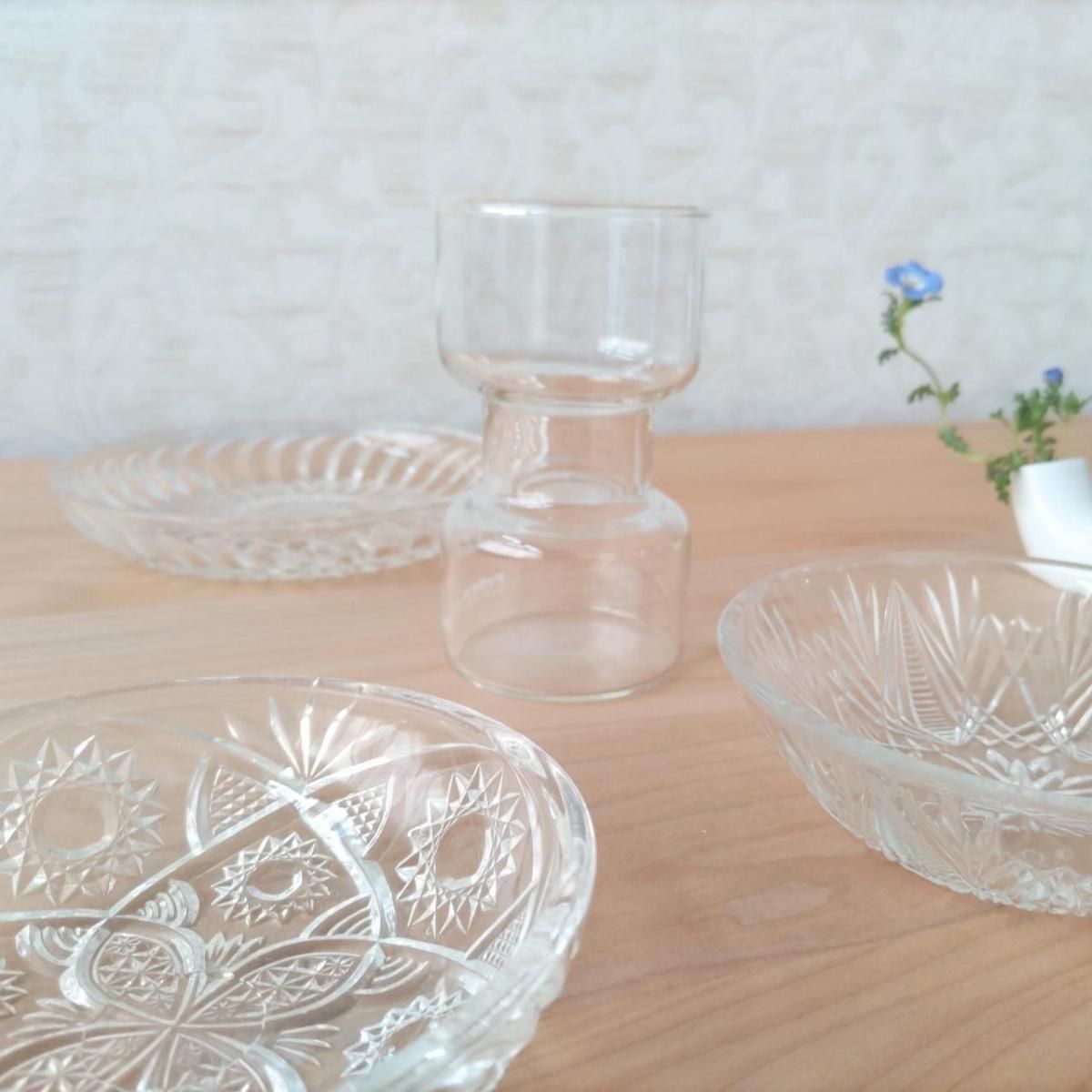 ジャパンパイレックス ガラスフラワーベース ヴィンテージ