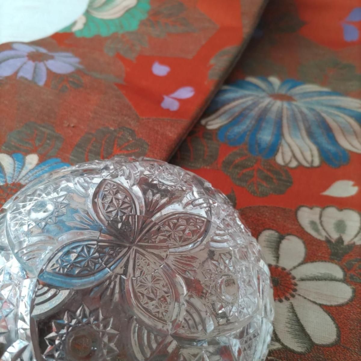 アンティーク 手毬 プレスガラス ボウル 昭和レトロ 日本製