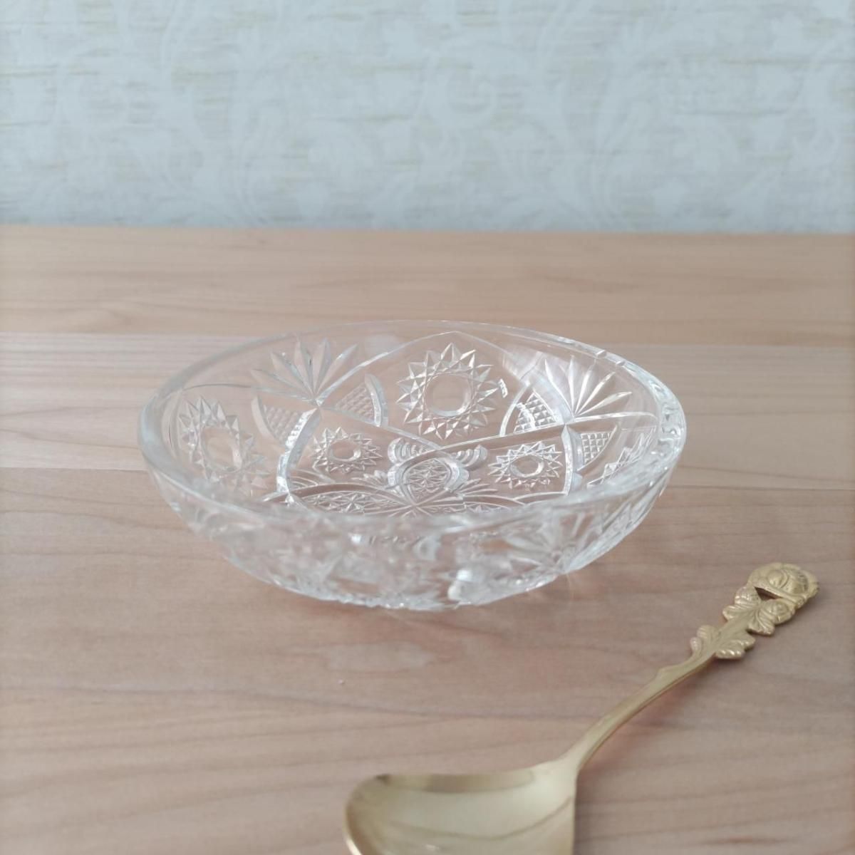 アンティーク 手毬 プレスガラス ボウル 昭和レトロ 日本製