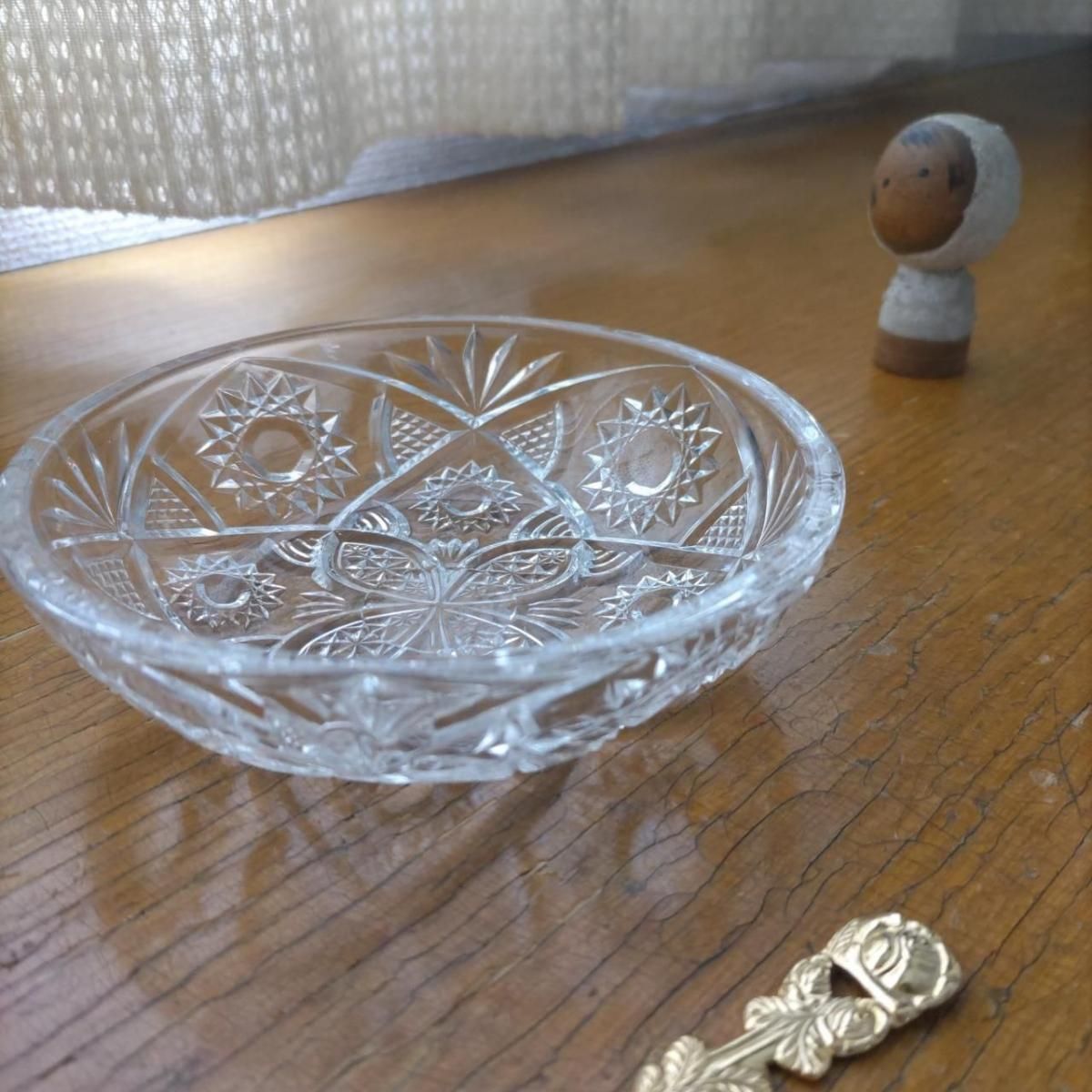 アンティーク 手毬 プレスガラス ボウル 昭和レトロ 日本製