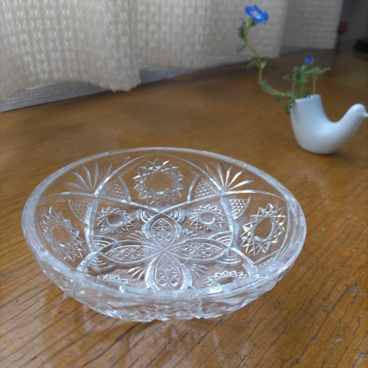 アンティーク 手毬 プレスガラス ボウル 昭和レトロ 日本製