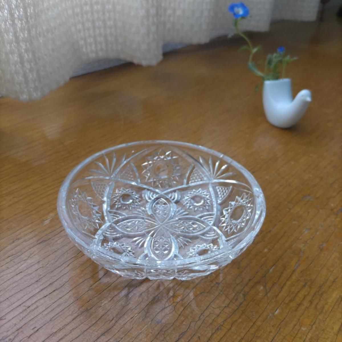 アンティーク 手毬 プレスガラス ボウル 昭和レトロ 日本製