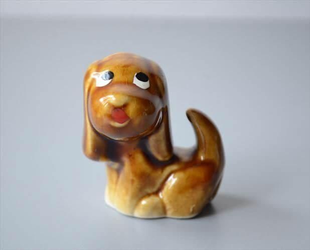 ドイツ 陶器の垂れ耳犬 オブジェ ヴィンテージインテリア