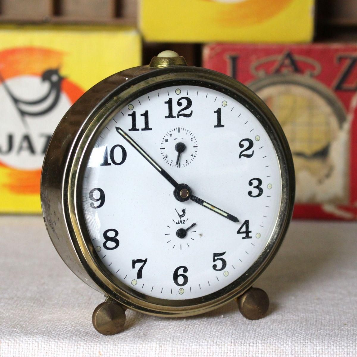フランスJAZ社製目覚まし時計 ブロカント アンティーク ビンテージ フランス アンティーク ヴィンテージ JAZ 目覚まし時計 『SUFRIC』 N