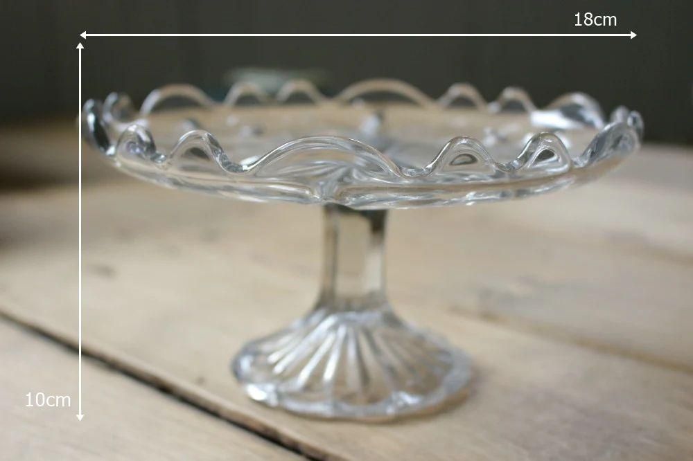 い*で様 アンティーク調ブルーガラス高脚コンポート　⚠️20個セット❣️ イギリスアンティークガラスコンポート 直径18cm