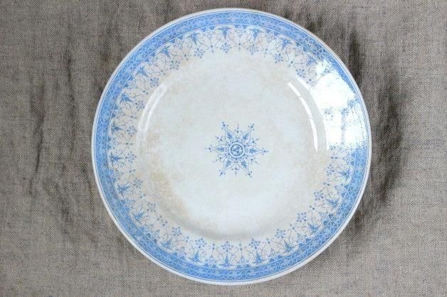 サルグミンヌ窯 ブルーの低いコンポティエ皿 アンティーク