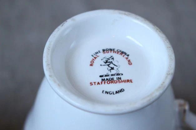 イギリスアンティーク 花模様 ミルク&シュガーセット