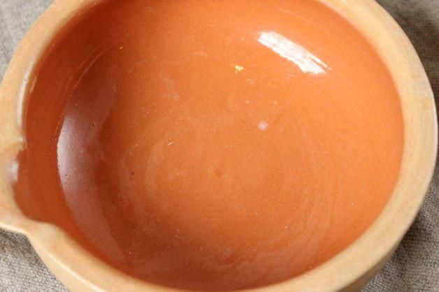 フランスアンティーク 文字入り片手鍋 陶器 可愛いデザイン