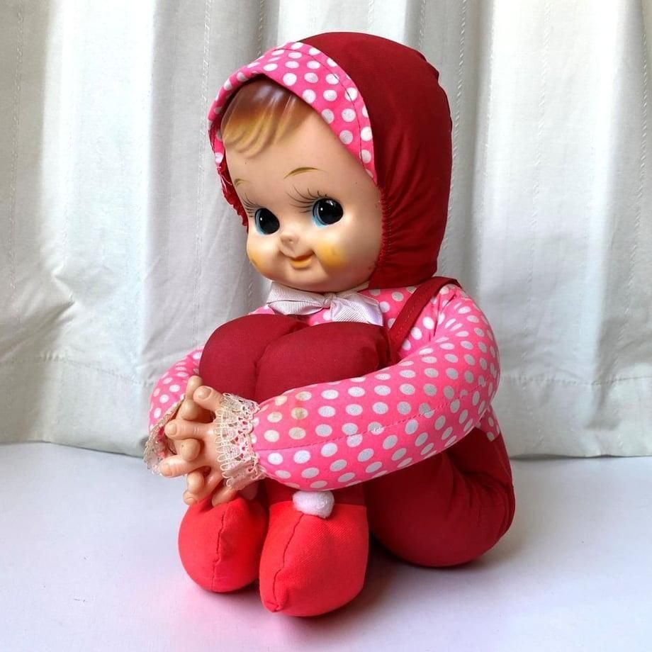 アンティーク 昭和レトロ お座りポーズ人形 ヒロちゃん