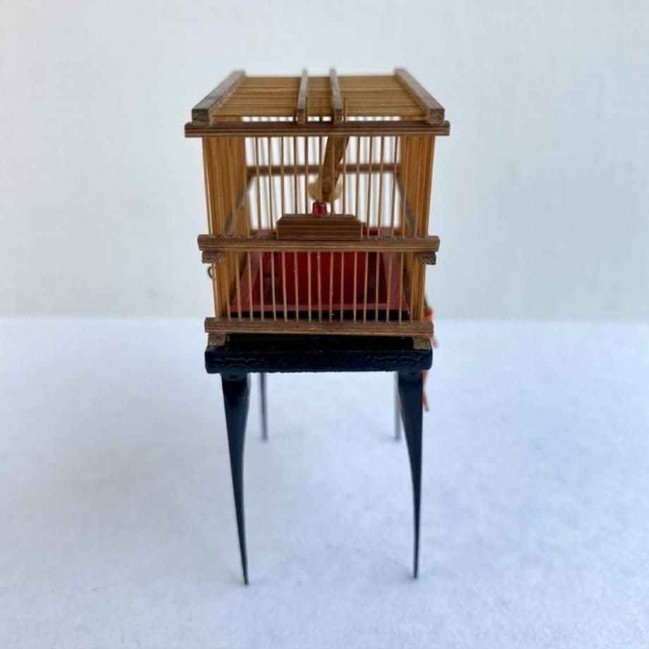 竹製 ミニチュア鳥かご 御殿籠 メジロ籠