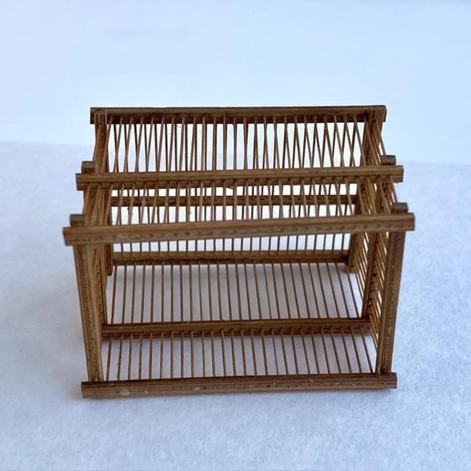 竹製 ミニチュア鳥かご 御殿籠 メジロ籠