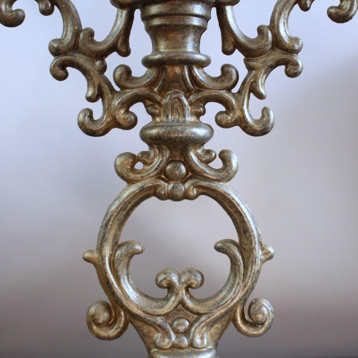 フランス ブロカント 3灯式キャンドルスタンド アンティーク風