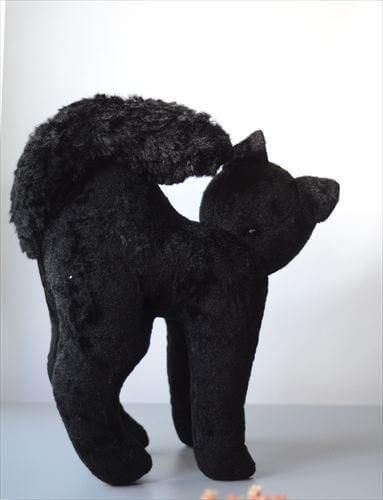 ドイツ製 ヴィンテージ モヘア 黒猫 フィギュア