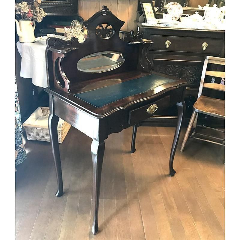 ヴィクトリアン ドレッサーミラー 収納付き アンティーク家具
