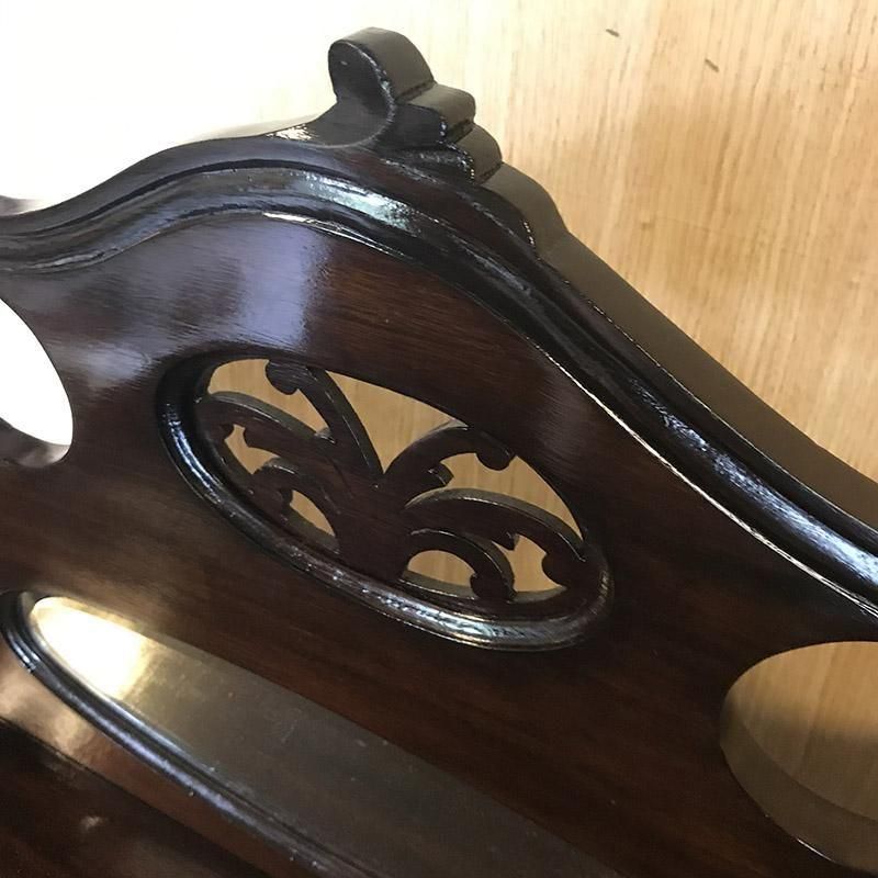 マホガニーアンティーク調 木製 ミラー付き 手彫り アウトレット特価品 一点限定 マホガニーアンティーク調 木製 ミラー付き 手彫り アウトレット