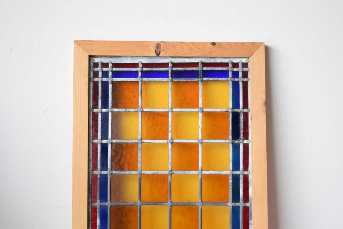 アンティークステンドグラス木製額 ステンドグラス オレンジの木 幅60㎝～79.9㎝ – アンティーク家具と雑貨の店 ビクトリアンクラフト