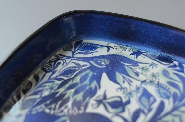 デンマーク製 Royal Copenhagen Tenera 鳥の絵付けプレート 22cm