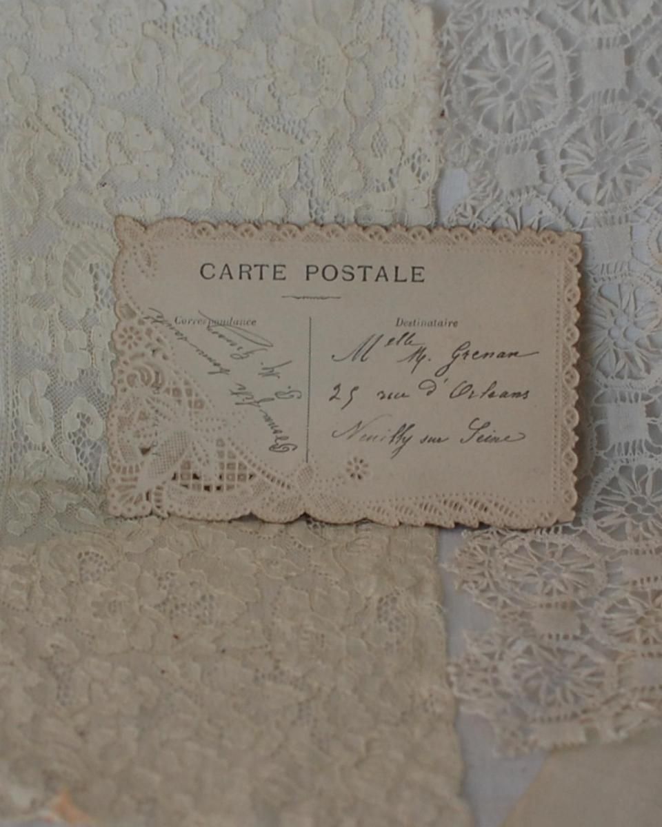 アンティークポストカード フランス製 忘れな草ブーケ