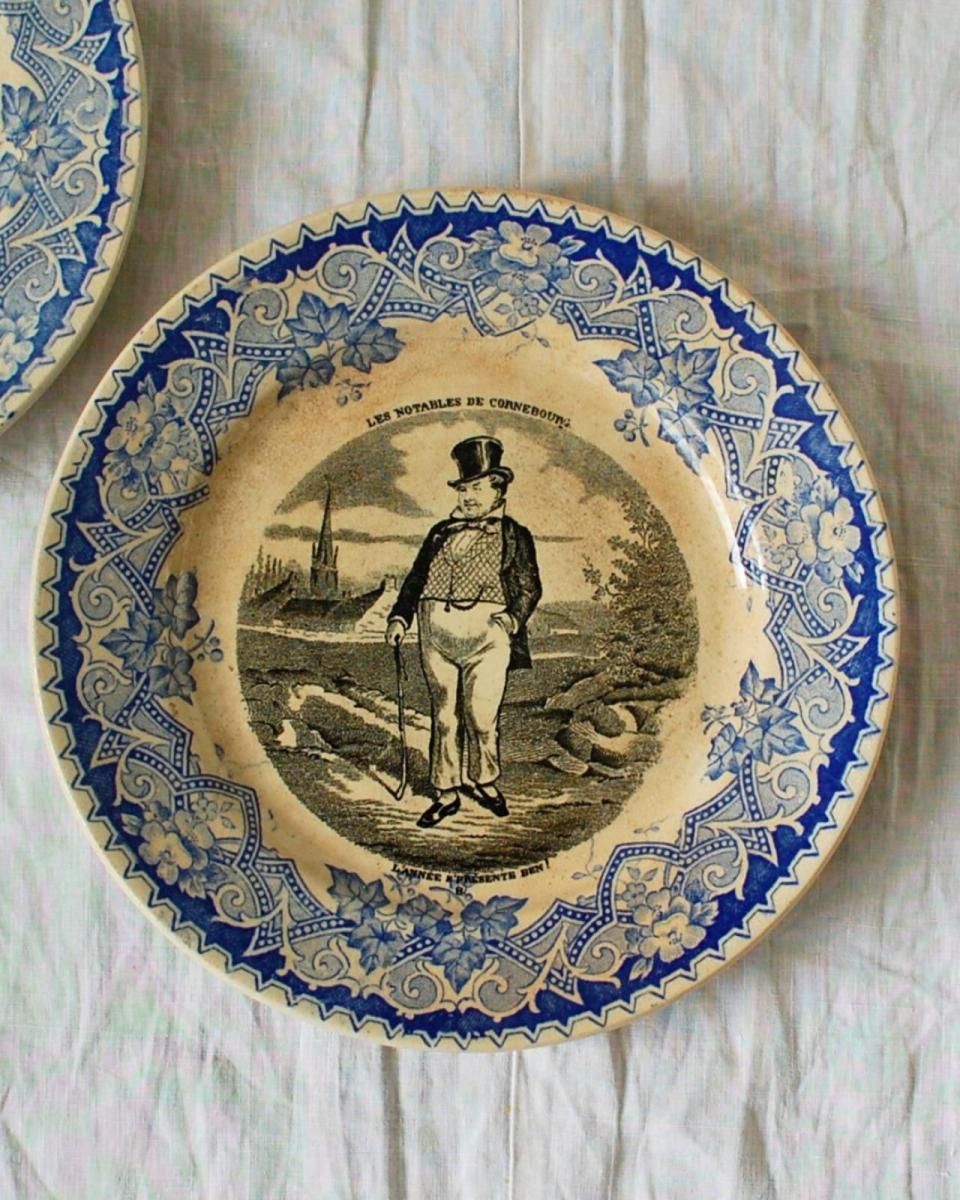 サルグミンヌ　アンティークプレート フランスアンティーク サルグミンヌ トーキングプレート20cm