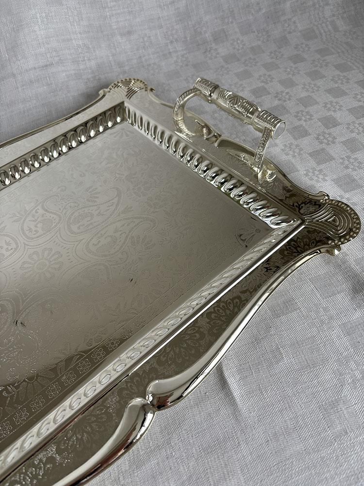 ヴィンテージ 大型トレー ハンドル付き