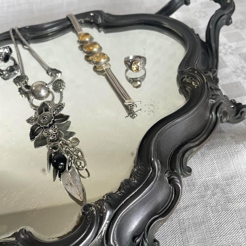 フランスアンティーク　ロカイユ装飾　シルバー　アール・ヌーヴォー フランスアンティーク ロカイユ装飾 シルバー アール・ヌーヴォー