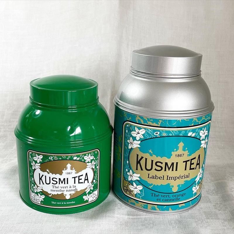 アンティーク クスミティー 大型空き缶 おしゃれな収納用