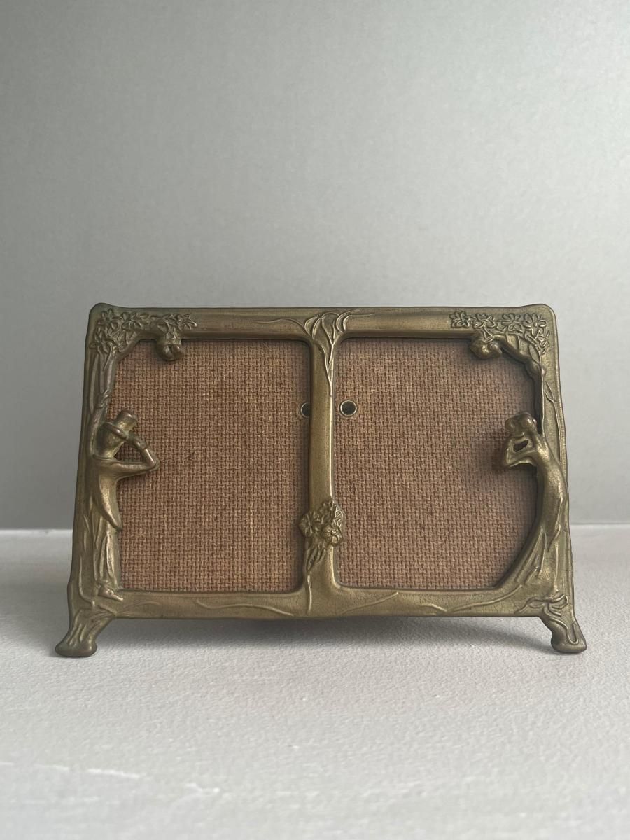 イタリア 真鍮製 小皿 アンティーク レースデザイン