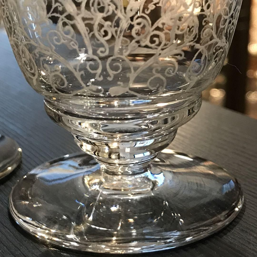 オールドバカラ　ルリ　BACCARAT  Lulli アンティーク オールドバカラ ルリ ワイングラスペア 7cm